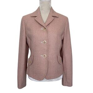 Ann Taylor LOFT Wool Blazer Jacket Women’s Size 10 Classic Career Suiting Peach